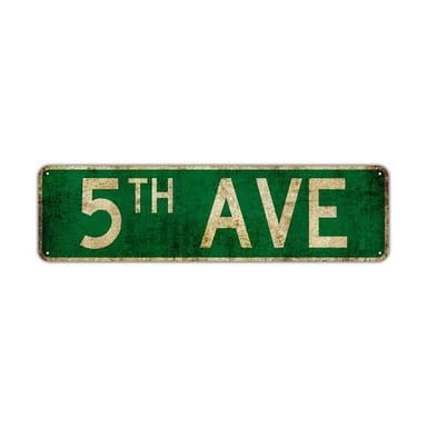 Street signs marking Park Avenue and Fifth Avenue in Manhattan.