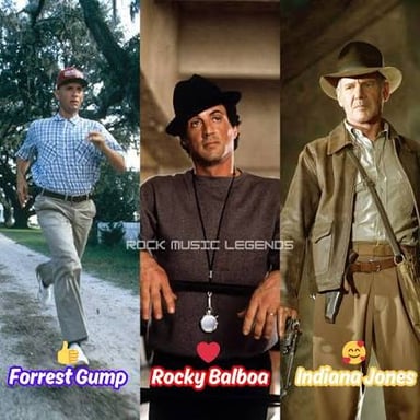 Illustrations of Indiana Jones and Rocky Balboa, two fictional American heroes known for facing difficult odds.