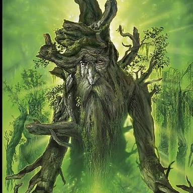 A towering tree-like Ent from The Lord of the Rings