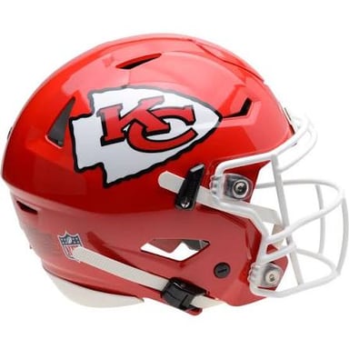 Football helmets representing the Washington Commanders and Kansas City Chiefs.