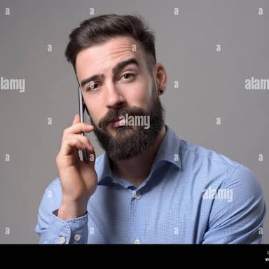 A person raising an eyebrow in a skeptical conversational reaction.