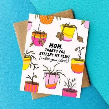 A Mother’s Day card addressed to Mom.