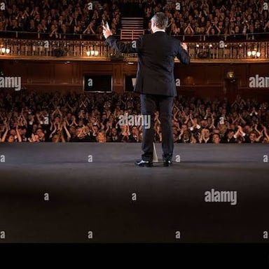 A performer receiving applause after a strong performance.