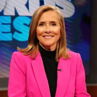 Television host Meredith Vieira, associated with the word-game show 25 Words or Less.