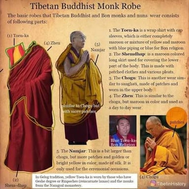 A Tibetan Buddhist lama wearing a traditional monastic robe.