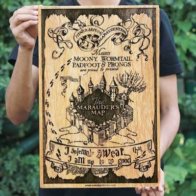The magical Marauder’s Map from Harry Potter