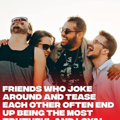 People sharing a story that makes sense to those who were there.