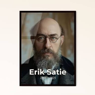 Portrait of Erik Satie, composer of the Gymnopédies.