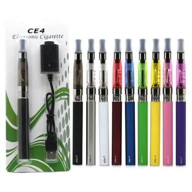 A slim electronic cigarette, also known as a vape pen.