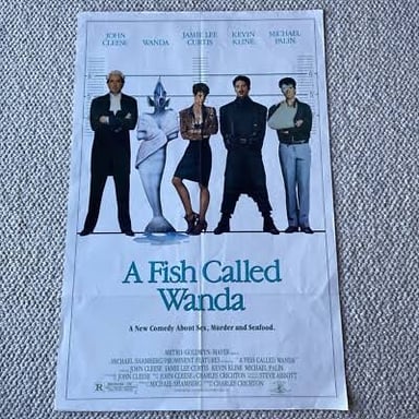 Promotional image for the 1988 comedy film A Fish Called Wanda.