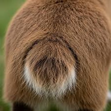 Close view of fur on an animal’s back.