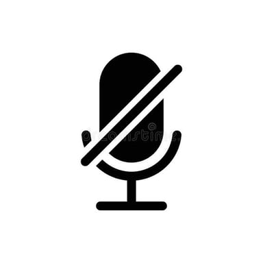 A video-call interface with a microphone icon indicating that the participant is muted.