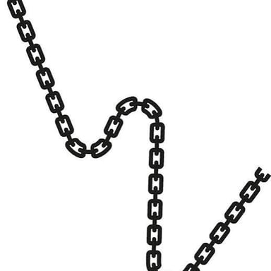 A line that changes direction unpredictably, suggesting erratic movement.