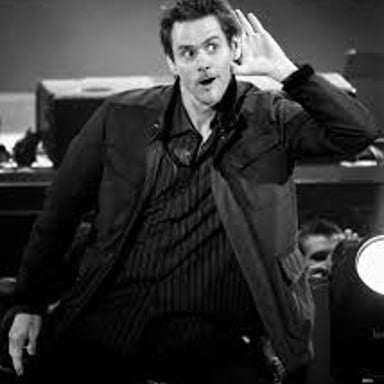 An actor making an exaggerated theatrical gesture