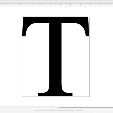 Uppercase Greek tau, Τ, shown beside the Roman capital letter T.