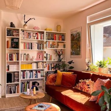 A cozy living room representing someone's home
