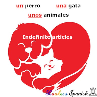 Spanish text using the feminine plural word “unas.”