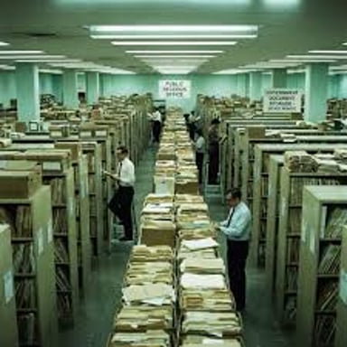 A stack of legal documents opened for public access.