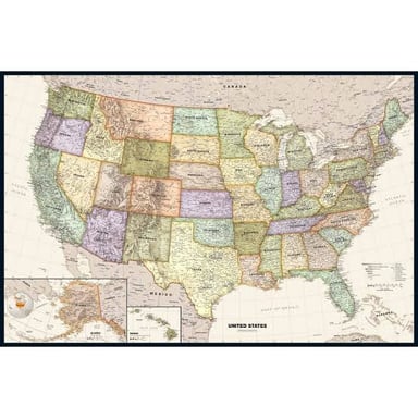A state map paired with a smaller city map that provides a closer view.