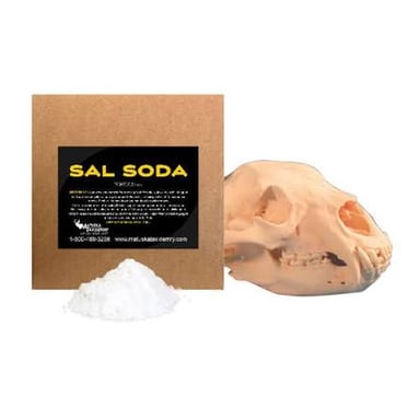 A container of washing soda, also known as sal soda
