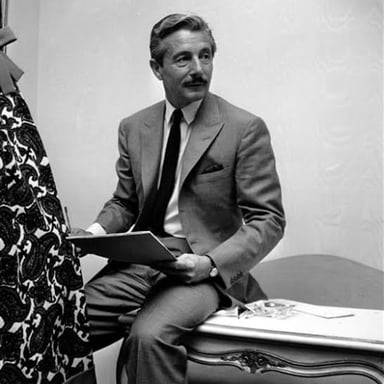 Portrait of fashion designer Oleg Cassini.