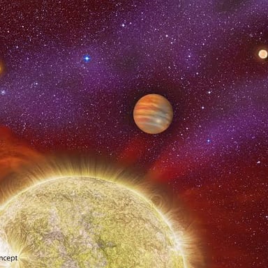 Apples in a basket and stars in space suggest measures of volume and distance.