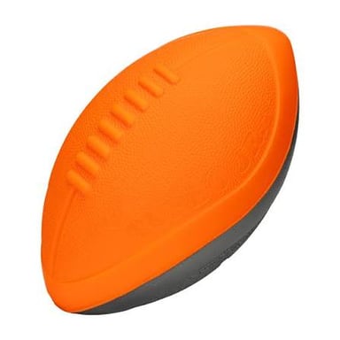 A soft foam Nerf ball, designed for play without the hardness of a regular ball.