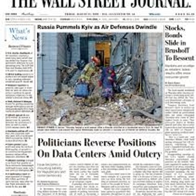 A front page of The Wall Street Journal.