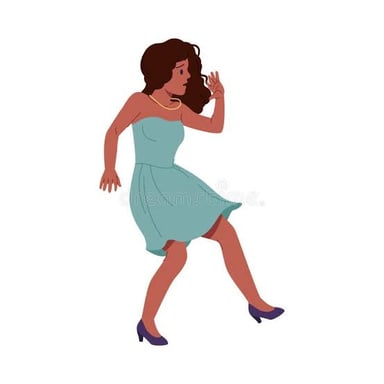 A person drawing back in surprise or hesitation.