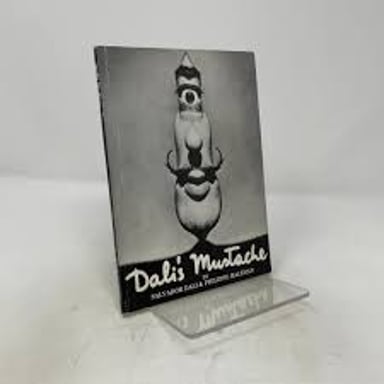 Salvador Dalí with his signature upswept mustache, associated with the book Dalí’s Mustache.