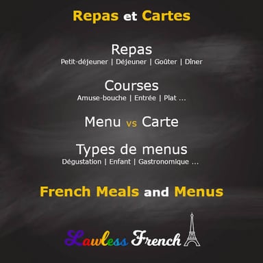 A menu using the French phrase à la française to indicate a particular style of preparation.