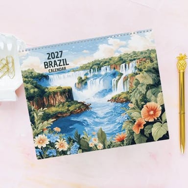A calendar showing January as the first month of a year in Rio de Janeiro.
