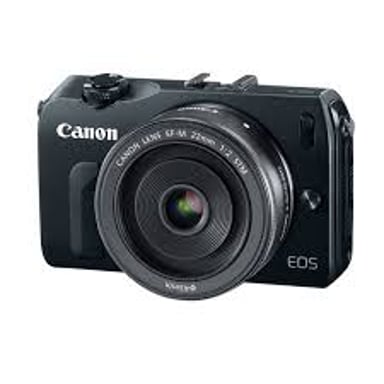 Canon EOS cameras, representing the camera system named in the clue.