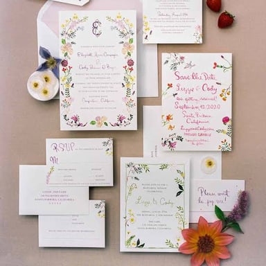 A formal invitation card containing an RSVP request.