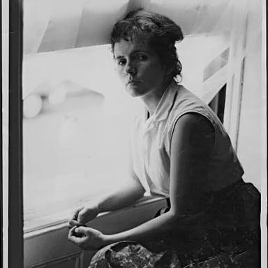 Portrait of American author Grace Paley.
