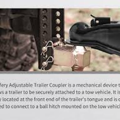 A trailer attached to a vehicle with a hitch