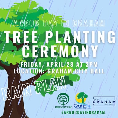 People planting a young tree for Arbor Day