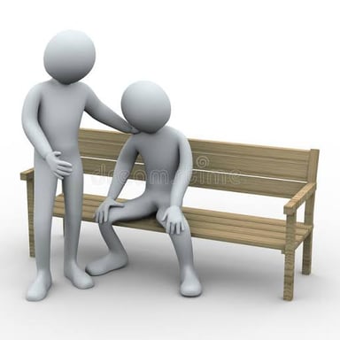 A person responding with warmth and sympathy.