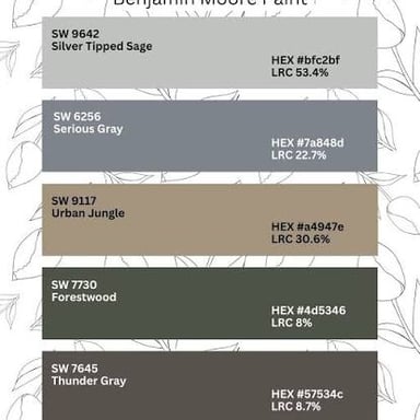 A palette of subdued grayish colors.