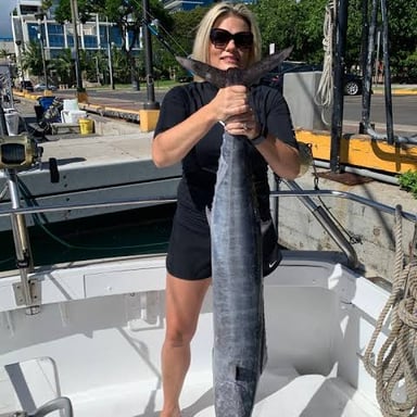A wahoo, a fast-swimming fish also known as ono.