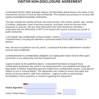 A signed nondisclosure agreement representing a confidentiality obligation.