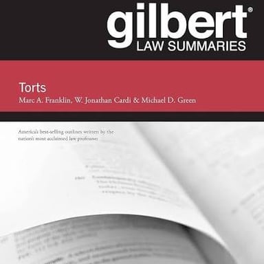 A law textbook and class notes about torts, negligence, and civil liability.