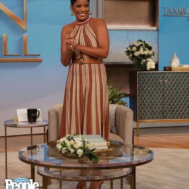 Television host Tamron Hall on the set of her daytime talk show.