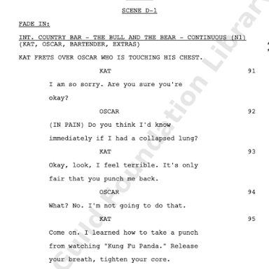 A theater script with the heading “Act I.”