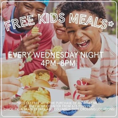 A complimentary restaurant meal being given to a customer