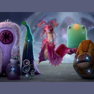 Extraterrestrial characters from Pixar’s animated film Elio
