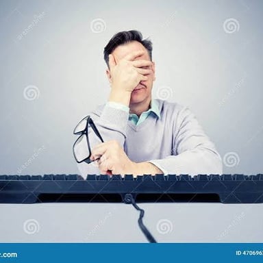 A frustrated person making a dismissive gesture as if saying “Aw, c’mon.”