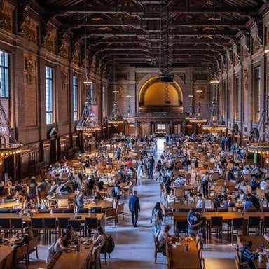 Students on the campus of Yale University