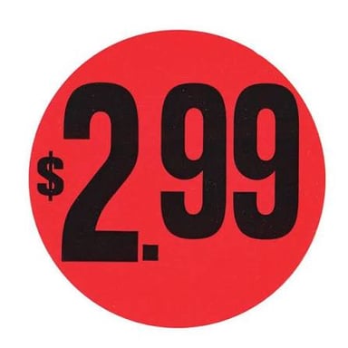 A product with a visible asking-price tag