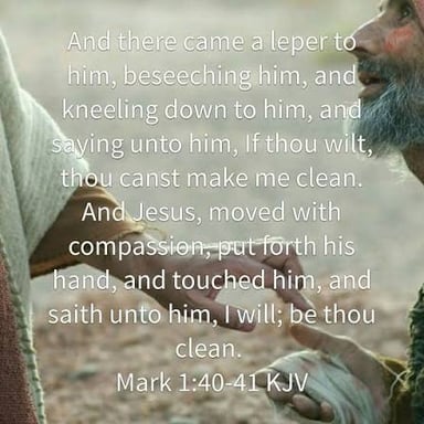 The word “leper” used figuratively to mean a person shunned or excluded.